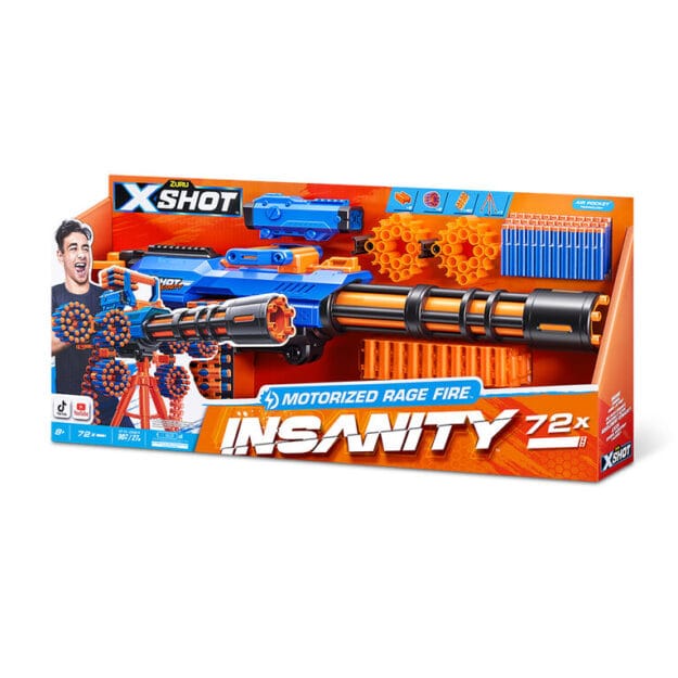 XSHOT Insanity Motorized Fire with 72 Darts